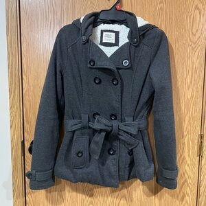 Ashley By 26 International Charcoal Pea Coat